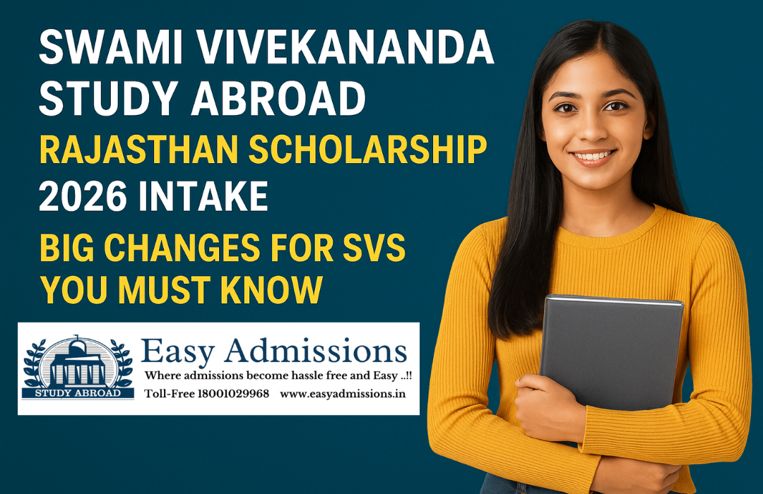 SWAMI VIVEKANANDA SCHOLARSHIP STUDY ABROAD RAJASTHAN EASY ADMISSIONS JAIPUR