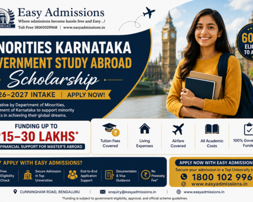Minorities Karnataka Government Study Abroad Scholarship 2026-27 – National Overseas Scholarship by Easy Admissions Bangalore